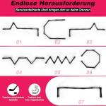 TKSONG Hockey Training Equipment -Adjustable Hockey Trainer for Stick Handling & Puck Control | Portable Stickhandling Training Tool for Kids & Adults | On/Off Ice Use,7-Sections (Black/Grey)