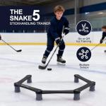 Baseng Hockey Stick Handling Trainer | Adjustable Hockey Training Equipment for Puck Control, Hand-Eye Coordination & Reaction Time | Portable On/Off Ice Trainer for All Ages, 5 Sections(Grey)