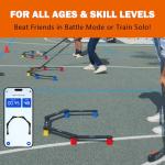 Potent Digital Stickhandling Trainer 2.0 with App-Enabled Training, Built-in Scoreboard & Countdown Timer - Practice Puck Control & Reaction Times, Portable On & Off Ice Hockey Training Aid