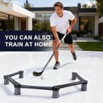 Baseng Hockey Stick Handling Trainer | Adjustable Hockey Training Equipment for Puck Control, Hand-Eye Coordination & Reaction Time | Portable On/Off Ice Trainer for All Ages, 5 Sections(Grey)