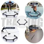 Baseng Hockey Stick Handling Trainer | Adjustable Hockey Training Equipment for Puck Control, Hand-Eye Coordination & Reaction Time | Portable On/Off Ice Trainer for All Ages, 5 Sections(Grey)