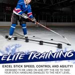 Franklin Sports Hockey Stick Handling Trainer Aid - Puck Stickhandling Skills Training Aid - 72" Inch Portable Puck Handling Training for On + Off Ice Skill Drills Practice