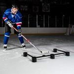 Franklin Sports Hockey Stick Handling Trainer Aid - Puck Stickhandling Skills Training Aid - 72" Inch Portable Puck Handling Training for On + Off Ice Skill Drills Practice