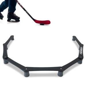 LOSKIA Hockey Training Equipment, Adjustable 5-Section/7-Section Hockey Stick Handling Trainer for Puck Control and Stick Speed, Durable and Portable Hockey Training Aids(7-Section Black Grey)