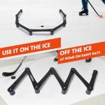 LOSKIA Hockey Training Equipment, Adjustable 5-Section/7-Section Hockey Stick Handling Trainer for Puck Control and Stick Speed, Durable and Portable Hockey Training Aids(7-Section Black Grey)