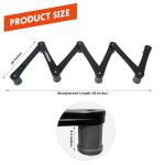 LOSKIA Hockey Training Equipment, Adjustable 5-Section/7-Section Hockey Stick Handling Trainer for Puck Control and Stick Speed, Durable and Portable Hockey Training Aids(7-Section Black Grey)