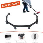 LOSKIA Hockey Training Equipment, Adjustable 5-Section/7-Section Hockey Stick Handling Trainer for Puck Control and Stick Speed, Durable and Portable Hockey Training Aids(7-Section Black Grey)