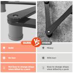 LOSKIA Hockey Training Equipment, Adjustable 5-Section/7-Section Hockey Stick Handling Trainer for Puck Control and Stick Speed, Durable and Portable Hockey Training Aids(7-Section Black Grey)