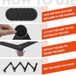 LOSKIA Hockey Training Equipment, Adjustable 5-Section/7-Section Hockey Stick Handling Trainer for Puck Control and Stick Speed, Durable and Portable Hockey Training Aids(7-Section Black Grey)