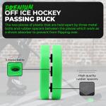 Top Shelf Target Stick Handling Trainer with 2 Green Biscuit Original Pucks - Snake Trainer, Portable, Durable, and Adjustable Hockey Training Equipment for Puck Control, Reaction Time, & Coordination
