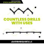 Winnwell Hockey Basic Stickhandling Aid - Stick Handling Trainer Suitable for On & Off Ice, Improve Puck Control & Coordination Passing Aide | Training Equipment Made for Kids & Adult Hockey Players