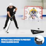 ruiru bro Triangle Hockey Passer Rebounder Heavy Duty Steel Equipment for Indoor Outdoor Solo Training On & Off Ice 3 Passing Slots Improve Passing Shooting and Stickhandling Skills (Black)