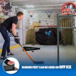 ruiru bro Triangle Hockey Passer Rebounder Heavy Duty Steel Equipment for Indoor Outdoor Solo Training On & Off Ice 3 Passing Slots Improve Passing Shooting and Stickhandling Skills (Black)