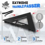 ruiru bro Triangle Hockey Passer Rebounder Heavy Duty Steel Equipment for Indoor Outdoor Solo Training On & Off Ice 3 Passing Slots Improve Passing Shooting and Stickhandling Skills (Black)