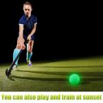 Arrowbash 1 Pcs Hockey Trainer Field Hockey Ball for Solo Hockey Training Street Hockey Balls Glow in the Dark Hockey Stick Handling Balls Portable with Sturdy Bungee Line for Speed Training System