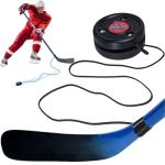 Hockey Trainer Off-Ice Training Tool, Professional Solo Hockey Stickhandling & Passing Trainer, Portable Hockey Rebounder with Sturdy Bungee Cord for Ice Hockey, Floor, Roller & Field Hockey Skills