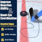 Hockey Trainer Off-Ice Training Tool, Professional Solo Hockey Stickhandling & Passing Trainer, Portable Hockey Rebounder with Sturdy Bungee Cord for Ice Hockey, Floor, Roller & Field Hockey Skills