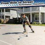 Hockey Trainer Off-Ice Training Tool, Professional Solo Hockey Stickhandling & Passing Trainer, Portable Hockey Rebounder with Sturdy Bungee Cord for Ice Hockey, Floor, Roller & Field Hockey Skills