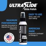 UltraSlide Silicone Lubricant Spray - 4oz Slide Board Polish - Friction-Reducing Lubricant for Slide Boards for Exercise, Hockey Tiles & Shooting Pads - Odorless, Multi-Purpose Surface Care
