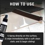 UltraSlide Silicone Lubricant Spray - 4oz Slide Board Polish - Friction-Reducing Lubricant for Slide Boards for Exercise, Hockey Tiles & Shooting Pads - Odorless, Multi-Purpose Surface Care