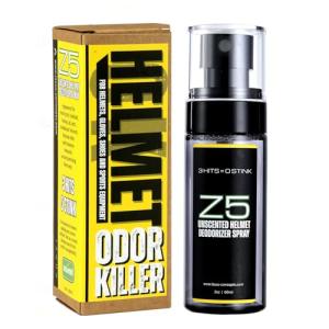 IASUS Z5 Helmet & Gear Deodorizer Spray - Unscented Surface Odor Spray for Motorcycle Helmet, Gloves, Shoes, Boxing, Football, Ski, Hockey & Gym Gear - 2oz Travel Size