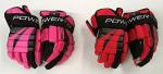 PowerTek V5.0 Tek Junior Ice Hockey Gloves, Flexible Full Motion Cuff (Red, 12")