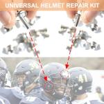 24 Pcs Stainless Steel Helmets Visor Screws, Hockey Helmet Repair Kit, Football Visor Clips, Universal Baseball Helmet Hardware Replacement Parts for Softball Face Mask Girls Youth