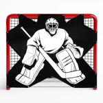 Doublehorse Ice Hockey Training Target: 54 x 44IN Durable Quick Setup PVC Goalie Shot Accuracy Equipment- for Indoor Outdoor Home Use Suit Youth & Players with 7 Holes - 1 Target