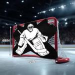 Doublehorse Ice Hockey Training Target: 54 x 44IN Durable Quick Setup PVC Goalie Shot Accuracy Equipment- for Indoor Outdoor Home Use Suit Youth & Players with 7 Holes - 1 Target