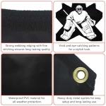 Doublehorse Ice Hockey Training Target: 54 x 44IN Durable Quick Setup PVC Goalie Shot Accuracy Equipment- for Indoor Outdoor Home Use Suit Youth & Players with 7 Holes - 1 Target