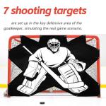 Doublehorse Ice Hockey Training Target: 54 x 44IN Durable Quick Setup PVC Goalie Shot Accuracy Equipment- for Indoor Outdoor Home Use Suit Youth & Players with 7 Holes - 1 Target