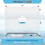 Seenelling 54" 72" Hockey Goal Replacement Net, Official Size Replacement Netting, Outdoor Street Hockey Goal Net, Durable Lightweight, Easy Attach Disassemble(72")