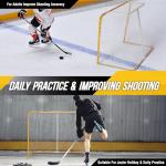 PodiuMax 54"x44" Youth Steel Street Hockey Goal, Indoor Outdoor Hockey Net for All Players, Portable Training Equipment, Youth Roller Hockey Goals