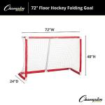 Champion Sports Floor Hockey Collapsible Goal (Red, 72 x 48 x 24-Inch)