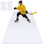 Maasechs 2 Pack Dryland Hockey Ice Tiles, 19 x 38 Inch Large Synthetic ice Tiles Artificial Double Sided Hockey Shooting Pads outdoo Rink for Shooting Passing Practices