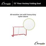 Champion Sports Floor Hockey Collapsible Goal (Red, 72 x 48 x 24-Inch)