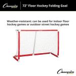 Champion Sports Floor Hockey Collapsible Goal (Red, 72 x 48 x 24-Inch)