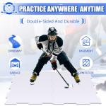 Maasechs 2 Pack Dryland Hockey Ice Tiles, 19 x 38 Inch Large Synthetic ice Tiles Artificial Double Sided Hockey Shooting Pads outdoo Rink for Shooting Passing Practices