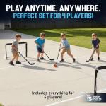 Premier Sports - Kids Hockey Set – (4) Sticks, (2) Mini Goals, (1) Foam & (1) Standard Balls – Complete Beginner Set for Ages 3-9