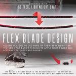 Franklin Sports Junior Ice Hockey Stick - Ripper Lefty Handed Ice Kids Hockey Stick - 55" Inch Junior Composite Shaft for Youth Players - 50 Flex + Textured Grip - Lefty