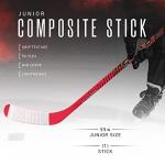 Franklin Sports Junior Ice Hockey Stick - Ripper Right Handed Ice Kids Hockey Stick - 55" Inch Junior Composite Shaft for Youth Players - 50 Flex + Textured Grip - Righty