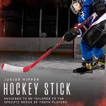 Franklin Sports Junior Ice Hockey Stick - Ripper Lefty Handed Ice Kids Hockey Stick - 55" Inch Junior Composite Shaft for Youth Players - 50 Flex + Textured Grip - Lefty