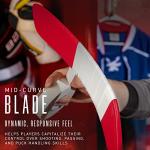 Franklin Sports Junior Ice Hockey Stick - Ripper Right Handed Ice Kids Hockey Stick - 55" Inch Junior Composite Shaft for Youth Players - 50 Flex + Textured Grip - Righty