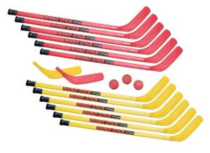 Champion Sports RHINO® Stick Elementary Hockey Set – 36", Red/Yellow