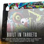 Franklin Sports NHL Kids Mini Hockey Set - Includes (1) Knee Hockey Goal, (2) Mini Sticks + (2) Foam Balls - Indoor Toy Youth Goal + Sticks Set - Graffiti