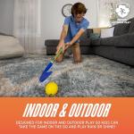 Franklin Sports NERF Proshot Kids Hockey Sticks + Ball Set - 2 Player Youth Indoor + Outdoor Set - 2 in 1 Knee + Floor Hockey - (2) NERF Proshot Youth Sticks + (1) Foam Ball Included