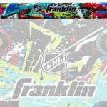 Franklin Sports NHL Kids Mini Hockey Set - Includes (1) Knee Hockey Goal, (2) Mini Sticks + (2) Foam Balls - Indoor Toy Youth Goal + Sticks Set - Graffiti