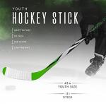 Franklin Sports Junior Ice Hockey Stick - Pursuit Left Handed Ice Kids Hockey Stick - 42" Inch Junior Composite Shaft for Youth Players - 20 Flex + Textured Grip - Lefty