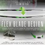 Franklin Sports Junior Ice Hockey Stick - Pursuit Left Handed Ice Kids Hockey Stick - 42" Inch Junior Composite Shaft for Youth Players - 20 Flex + Textured Grip - Lefty