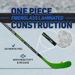 Franklin Sports Street Hockey Sticks - Power X Junior Street Hockey Stick - Wood and Fiberglass Shaft - ABS Blade - One Piece Stick - 52" Right Handed